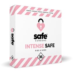 SAFE Rebrasti kondomi - Intense, 36 kos Cene