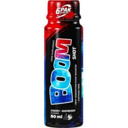 6PAK boom shot 80ml trešnja-malina – pre-workout bez stimulansa 6 bočica Cene