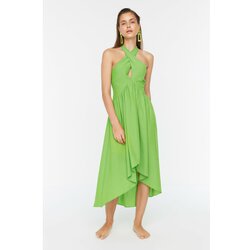 Trendyol Dark Green Halter Neck Detailed Dress Cene