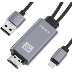Kakusiga kabel HDMI na Lightning HD1080P za prenos slike iz iPhone Apple naprav - dolžina 1,8 metra Cene