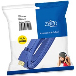 Zed Electronic HDMI kabel, plosnati, 5.0 met, ver. 2.0, 3D, Ethernet - HDMI-FLT/5 Cene