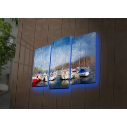 Wallity LED zidna dekoracija 3PATDACT-9, 82 x 50 cm, Šarena Cijene