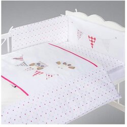 Klups Posteljina za bebu Set 5 delova Night birds pink Cene