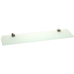 Staklena steklena polička (40 cm, mat steklo, inox) Cene