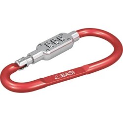 Basi 0006-0104-1400 - karabiner kuka - anodizirani aluminij - 3-znamenkasta brojčana kombinacija - crvena - 0006-01 Cene