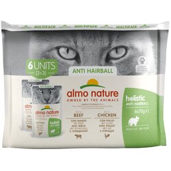 Holistic Almo Nature Anti Hairball - Miks: s piščancem & z govedino 6 x 70 g Cene