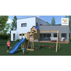 Fungoo set treehouse 3 - drveno dečije igralište Cene