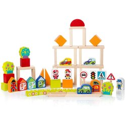 Cubika drvena igračka kocke-konstruktori, 55 elemenata Cene