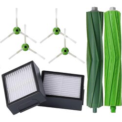 WIRELESS PLACE Robotski deli sesalnika za Irobot Roomba I7 I7+ / I7 Plus E5 E6 E7, vključno z valjčno krtačo, 2 kosoma filtra, 4 kosi stranskih krtač 2 kos, (22115694) Cene