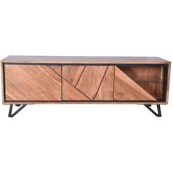 Interia Home & Living TV omarica iz masivne akacije v naravni barvi 150x51x40 cm Ambala – Cene