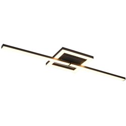 Tri O crna led stropna svjetiljka 16x54 cm viale – Cene