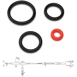 Gaahleri Mobius Airbrush Black O-Rings | Crni O-Prstenovi za Mobius Airbrush Cene