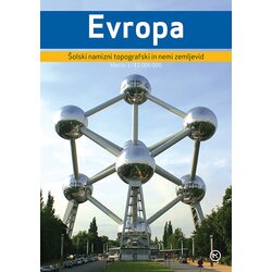 Evropa - ŠOLSKI TOPOG. ZEMLJEVID, plastificiran zemljevid s priloženim flomastrom in gobico Cene