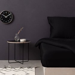  de black black satin super king fitted sheet (fr) (it) (es) (de) Cene