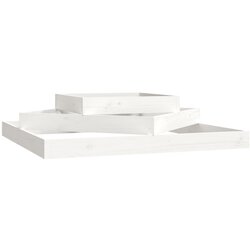 Maison Chic Cvetlični Lonec - Visoka greda bela 112x112x27 cm trdna borovina, (22057462) Cene
