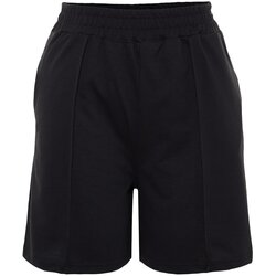 Trendyol Curve Plus Size Shorts & Bermuda - Black - High Waist Cene