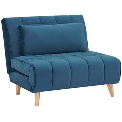 Molarem Home Fotelja Billy - baršun - plava Cijene