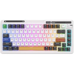 Royal kludge kzzi K75 pro rgb eternity switch bežična mehanička tipkovnica crno-bijela, uk layout Cijene
