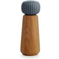 Kähler Design Mlinček za začimbe iz hrastovega lesa z antracit-sivimi porcelanastimi detajli Kähler Design Hammershoi, višina 17,5 cm Cene