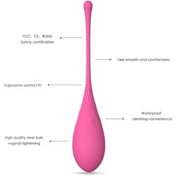 Sex HD Eggs - Komplet 6 stožčastih kroglic (roza) Cene