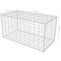vidaXL Gabionska košara od pocinčanog čelika 200 x 30 x 100 cm Cijene