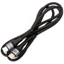 Pleteni USB kabl USB-C / USB-C, 60 W, 1 m, crne boje Cene