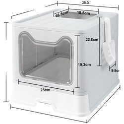 SupplySwap Mačja stranišča, enostavna za čiščenje, prostorna notranjost, prenosna zasnova, 124, (5000202188) Cene
