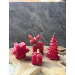Aberto Design set božićnih sveća christmas 14, 4 komada, crveni Cene