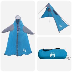  2-u-1 Kišni Pončo s Kapuljačom Plava 262 x 126 x 130 cm - Plava Cijene