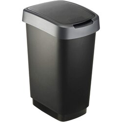 Rotho kanta za otpatke od reciklirane plastike u srebrno-crnoj boji 25 l twist - rotho Cene