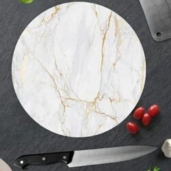 White Marble staklena daska Ø32cm Cene