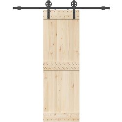 vidaXL Komplet opreme za drsna vrata 183 cm jeklo črne barve Cene