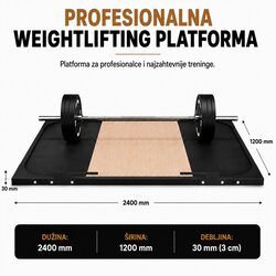  Platforma za olimpijsko dizanje tegova 240 x 120 cm Cene
