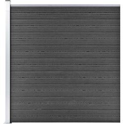 vidaXL Panel za ogradu WPC 175 x 186 cm crni Cijene