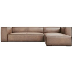 Windsor & Co Sofas Svijetlosmeđa kožna kutna garnitura (desni kut) Madame - Cene