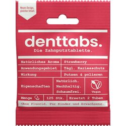 denttabs. Zobne tabletke Strawberry brez fluorida Cene