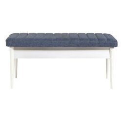 Woody Fashion Trpezarijska klupa Vina 1048 110x48x40cm Bijelo-Tamnoplava Cijene