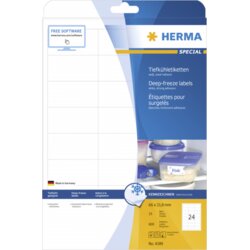 Herma Deep Freeze Labels 66X33,8 25 Sheets DIN A4 600 pcs. 4389 Cene