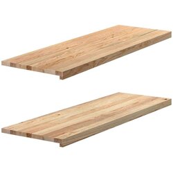  Okenske police 2 kosa neobdelana 120x40x2 cm trdna hrastovina Cene