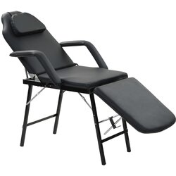  prenosiva kozmetička stolica od umjetne kože 185 x 78 x 76 cm crna Cijene