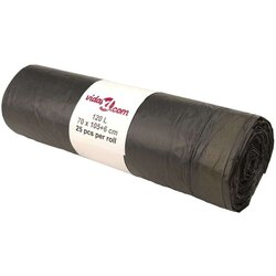 vidaXL Vreće za smeće s vezicama 250 kom crne 120 L Cijene
