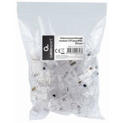 Gembird LC-PTU-01/100 univerzalni pass-through modul utp plug RJ45 8P8C, 100u pak /cena po pakovanju Cene