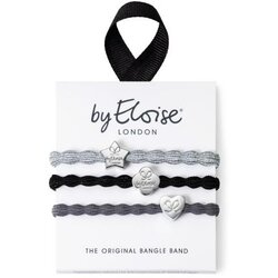 By Eloise London Bangle Set Stylish Silver elastika za lase Cene