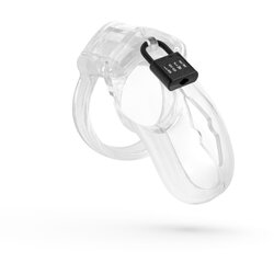LOCKDOWN Chastity Cage Clear - Small Cene