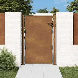 vidaXL Vrtna vrata 105x130 cm corten jeklo Cene