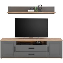 CARRYHOME TV-ELEMENT siva, hrast artisan Cene