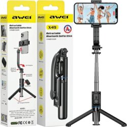 Awei SELFIE STICK X49 ČRN MONOPOD STATIV ZA TELEFON, (22007569) Cene