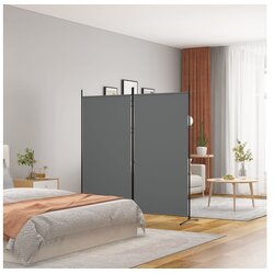  Sobna pregrada s 2 panela antracit 175 x 180 cm od tkanine Cijene