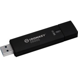 Kingston Technology IronKey D500S USB izbrisljiv spominski ključ 32 GB USB Tip-A 3.2 Gen 1 (3.1 Gen 1) Črna Cene