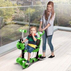  Bubamara 3u1 za decu sa sedištem i svetlećim točkovima Model 652 - Zeleni Cene